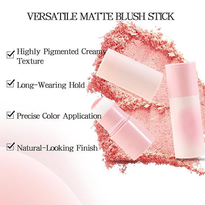 Boobeen Blush Stick, Lightweight Blendable Blush Tint Cheek