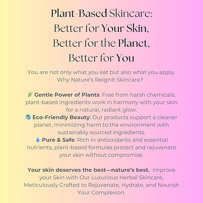 Nature's Reign Halo Glow Serum | Non-Oily Illuminating Serum with Rose Water & Snow Mushroom Extract | Natural Ingredients that Feed & Support Skin Barrier | Luxury Korean Clean Beauty 1 fl oz