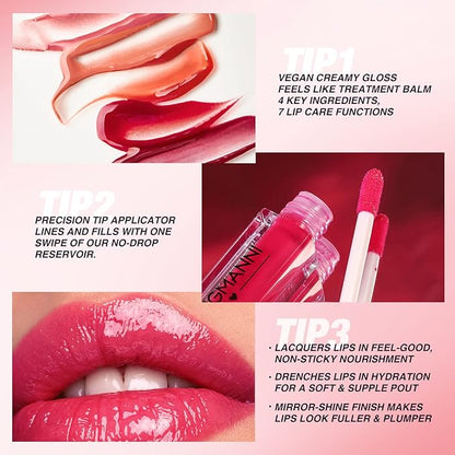 LANGMANNI 12Pcs Lip gloss Collection Makeup Set, Shiny LANGMANNI