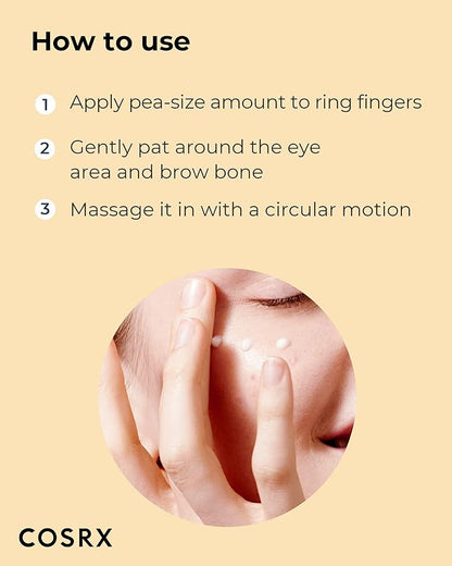 COSRX Snail Mucin Peptide Under Eye Cream, 0.84 fl oz, 73.7% Snail Mucin and Niacinamide, Eye Care, Eye Cream Anti Aging, Dark Circles, Korean Skin Care