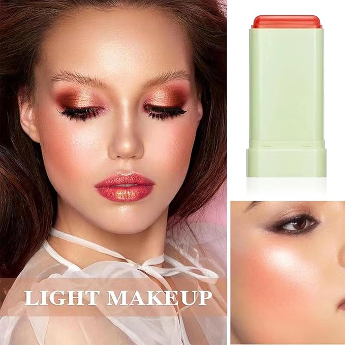 Cream Blush Stick with Brush, Waterproof Opaque Pink 1.0 Count