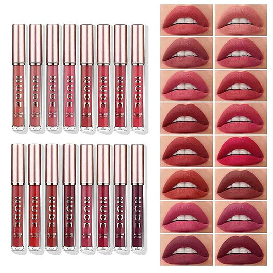 LANGMANNI Matte Liquid Lipstick Makeup Set Velvety Liquid LANGMANNI