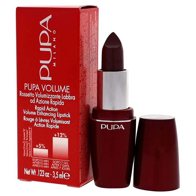 Pupa Milano Volume - Plumping, Hydrating Cream Formula Lipsticks - Lasting Color That Stays On Lips All Day Long - Lustrous, Flattering Shades For All Skin Complexions - 500 Chocolate - 0.123 Oz