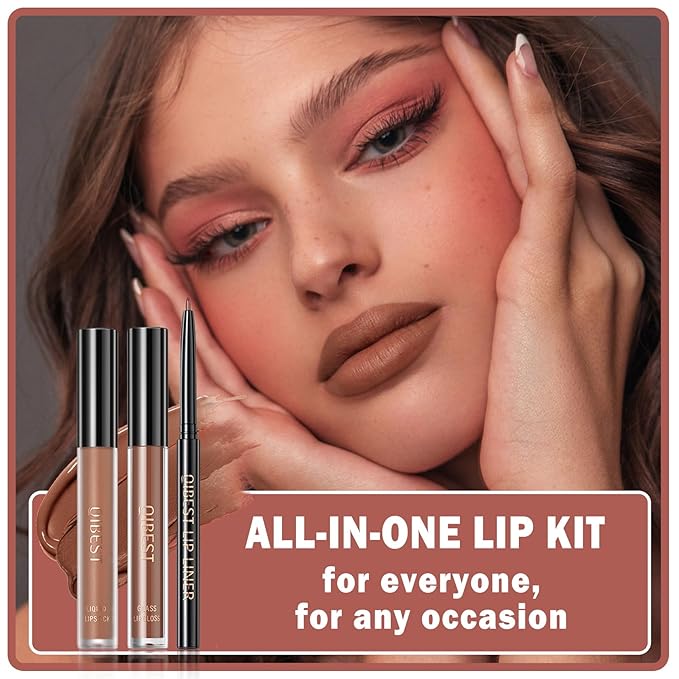 3 in 1 Brown Lip Gloss and Lip Gloss