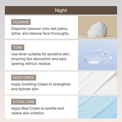 DearKlairs [Klairs] Korean Skincare Beginner Kit, 4pc Set, Cleanser to cream