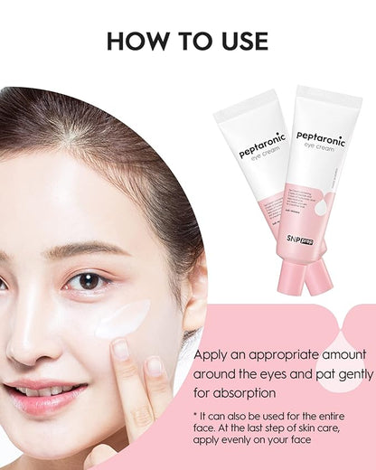 [K Beauty Snp] Peptaronic Eye Cream | Peptide and Hyaluronic Acid Eye Cream | Under Eye Cream for Dark Circles | Eye Repair Cream | Korean Skin Care | Puffy Eyes Treatment | 1.69 Fl Oz