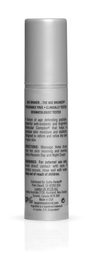 Principal Secret Reclaim with Argireline – Age Braker Line Breaker Serum for Firmness and Elasticity – 0.5 Ounce