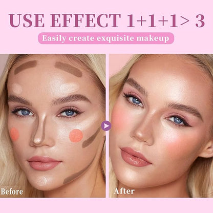 Matte Dewy Liquid Blush, Silky Smooth Cream Soft Cruelty-free,02 Cherry