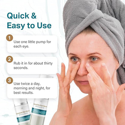 Sun Coast Sciences - Complete Eye Serum by Dr. Mark Rosenberg for Wrinkle Reduction, Dark Spot Fading, and Under-Eye Bags Treatment (Pack of 6)