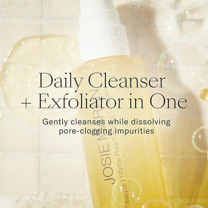 Josie Maran Cali Glow Collection Body & Skincare Set - Includes EveryBODY Wash Now! Moisture Mousse Cleanser, Whipped Argan Oil Face & Body Butter & Pineapple Enzyme Pore Clearing Cleanser (4 Count)