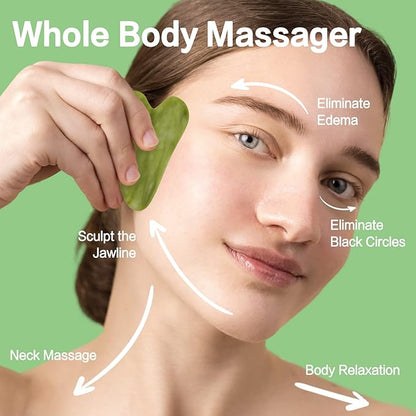 huefull Gua Sha Facial Tool for Face and Body, Gua Sha for Self Care, Guasha Tool Tensions Relief and Reducing Puffiness,Self Care Gifts for Woman/Men, Skin Gifts