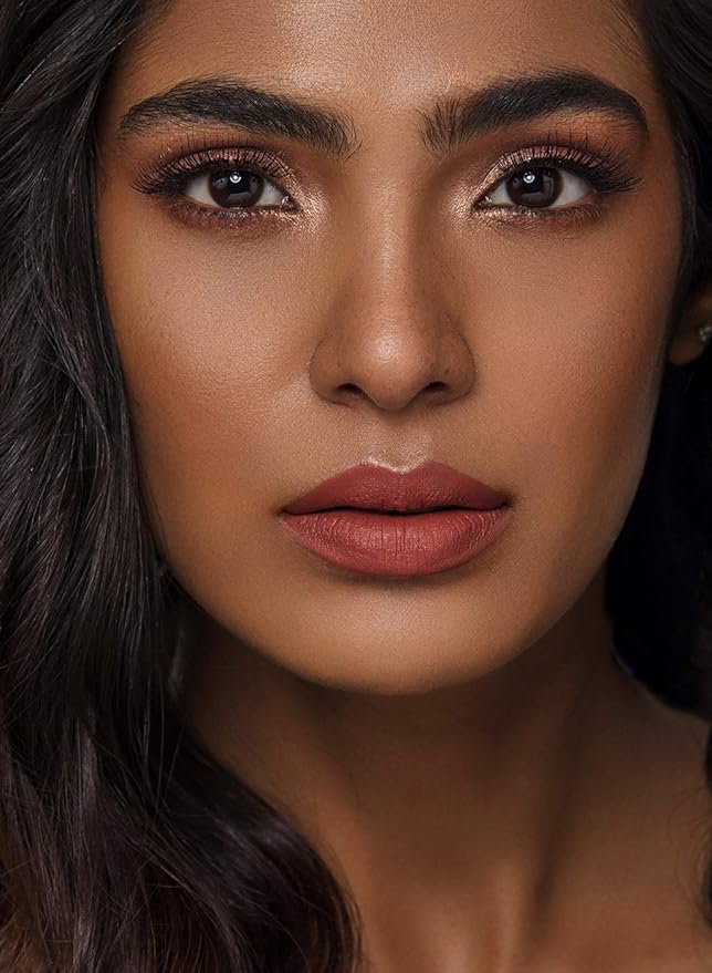 SUGAR Cosmetics Matte As Hell Crayon Lipstick With Free Sharpner, Long Lasting Matte Lip Crayon - 11 Elle Woods (Brown Nude), 2.8 g