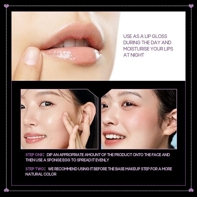 Color Changing Blush Lip Gloss For Lips Cheeks,Can Changing