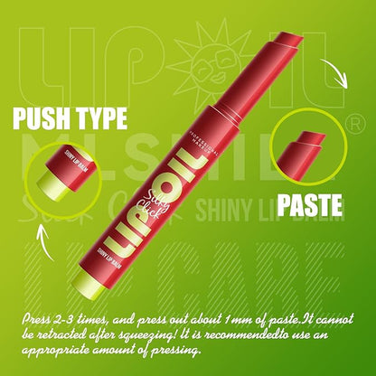 Brown Lip Gloss Stick Moisturizing Lip Makeup Lip Plumper Gloss Lightweight Buildable Vegan Lipbalm Plumping Lipgloss For Women Girls Long-Lasting Dry Lip Care, 04#