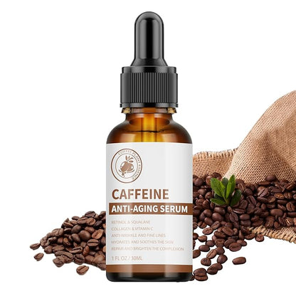 Caffeine Eye Serum Under Eye Treatment Serum for Moisturizing Anti-Aging Brightening Eye Serum, Caffeine Cream for Wrinkles, Dark Spots and Dark Circles Beauty Skin Care