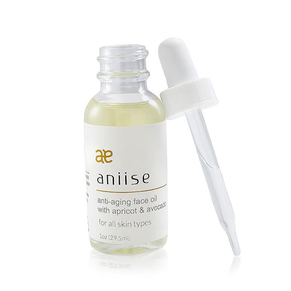 Anti – Aging Face Oil with Apricot and Avocado, Moisturizing, for Face for All Skin Types - All-Natural Serum for Face - With Vitamin C, E, and Grape Seed 1 oz