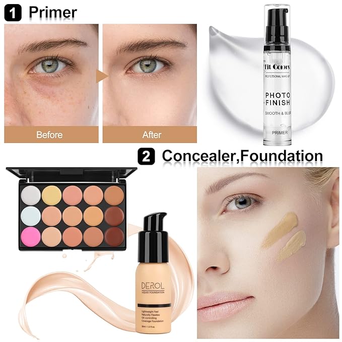 Fenshine Makeup Set,Make Up Starter Kit