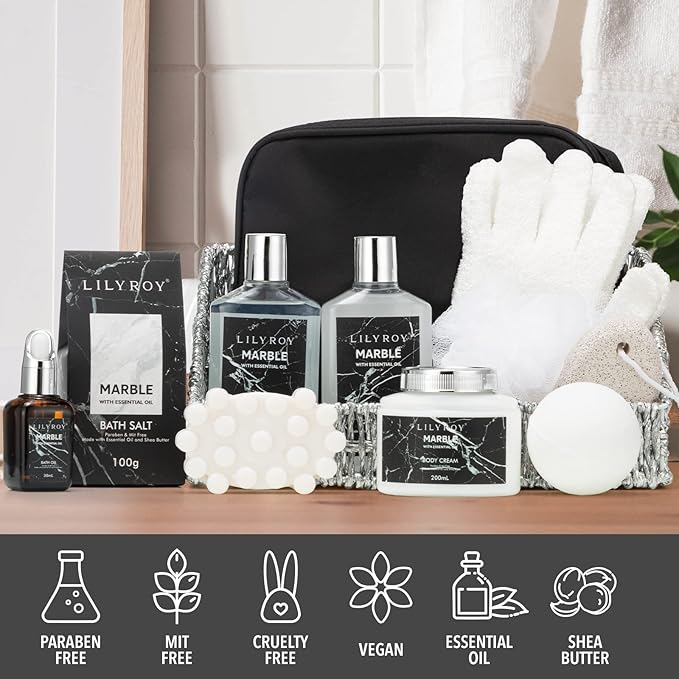 Mothers Day Gifts for Mom - 10-Piece Ultimate Bath & Body Gift Set for Women, Spa Gift Basket, Spa Collection with Bath Bomb | Father's Day, Christmas, Birthday Gifts, All Occasion Holiday Present