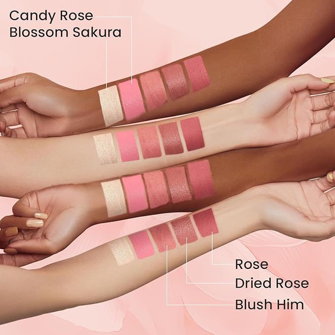 Blush Stick for Cheeks, Cream Blush with Heart-shaped, - Rose