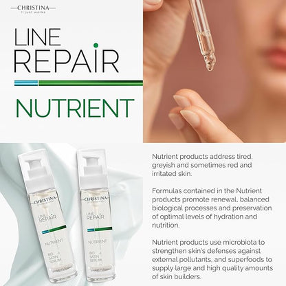 Christina Line Repair Bio Satin Vitamin C Serum for Face | Deeply Nourished Radiant Skin | Vitamin-Rich Protection | Retinol Revitalization Face Serum | For Sensitive, Normal, and Dry Skin 30ml