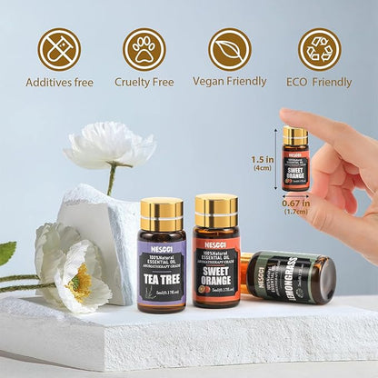 Essential Oil Set - 100% Natural Essential Oils 36 x 5ML - Essential Oils Gift Set for Diffuser, Humidifier, Aromatherapy, Massage, Soap, Candle Bath Bombs Making