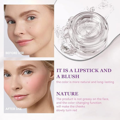 Color Changing Blush Lip Gloss For Lips Cheeks,Can Changing