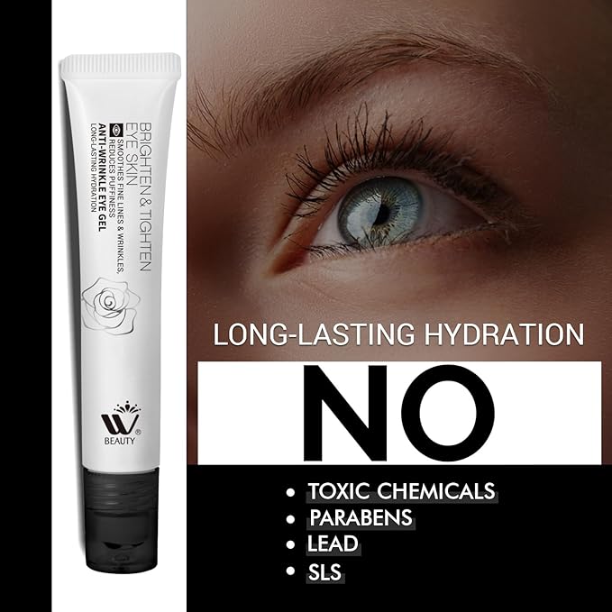 Eye Cream with Metal Roller | Anti-Aging Eye Treatment for Dark Circles, Puffiness & Wrinkles | Hyaluronic Acid, Retinol & Niacinamide | Hydrating & Cooling Under Eye Cream | 20ml