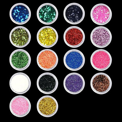 6Pcs Nail Cuticle Oils Nutrition Oil Pen and 18Colour Nail Glitter for Dazzling Nail Art Professional Quality Glitter for Nails