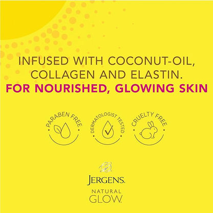 Jergens Natural Glow Gradual Glow, Daily Moisturizer +Firming and Face Moisturizer with SPF 20, Fair to Medium