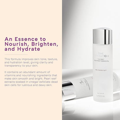 MISSHA Time Revolution The First Essence RX (4th Gen) 5.07 Fl oz/150ml, Korean Face Essence, Hydrating Facial Toner, Skin Smoothing & pH Balancing Toner for All Skin Types, Mother's Day Gifts