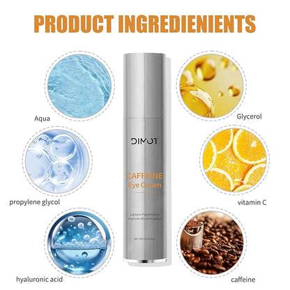 Caffeine Eye Cream Under Eye Cream for Anti-Age Eye Wrinkles Eye Elasticity Fine Lines Cream for Late Nights, Overtime Eye Skin Care For Women & Men