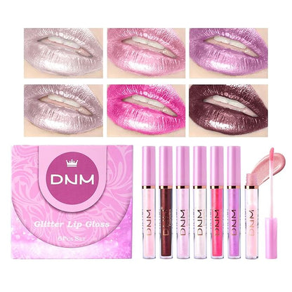 COOSA Glitter Liquid Lipsticks, Diamond Shimmer Metallic Plumping Glitter