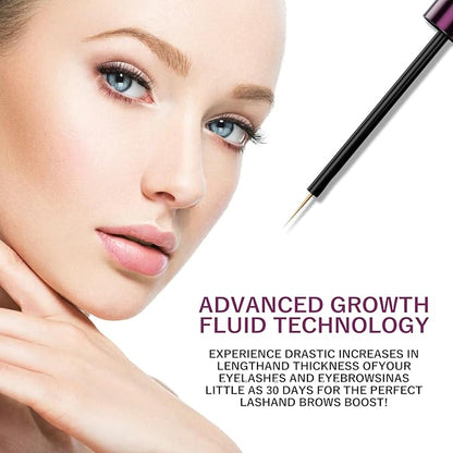 Eyelash Growth Serum, Lash Serum for Eyelash Growth & Enhancing, Advanced Formula for Natural Lashes or Lash Extensions & Brows (0.17 fl oz)