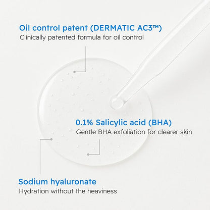 Blissberry 0.1% Salicylic Acid Acne Serum - Hydrating Serum Soothing Moisturizer, Salicylic Acid for Blackheads & Whiteheads Pores, Reduce Excess Oil & Bumpy Texture, 0.5 Fl Oz