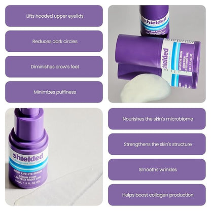Beauty Night Life Eye Serum Live Probiotic + Hyaluronic Acid Hydrating Skin-Nourishing Overnight Serum Treatment for Dry Skin, 15ml
