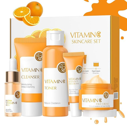 Vitamin C Skincare Set, 5Pcs Skincare Moisturizing