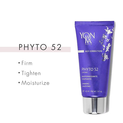 Yon-Ka Phyto-Contour, Phyto 52 Skin Firming Set, Under Eye Cream for Dark Circles, Facial Moisturizer and Night Cream to Tighten Skin and Reduce the Look of Pores