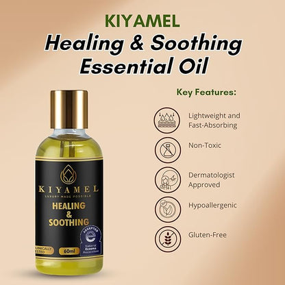 Healing & Soothing Essential Oils for Itchy Dry Skin, Restorative Body Oil with Vitamin E, Argan, and Jojoba, Moisturizing and Soothing Skincare for Adults and Kids