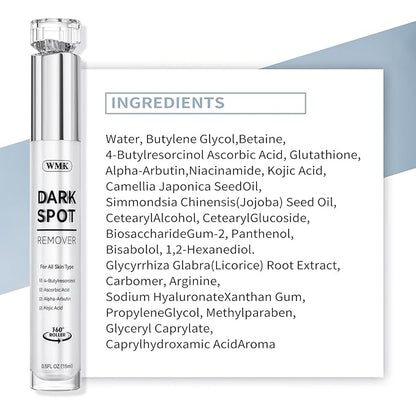 Dark Spot Remover for Face,Facial Dark Spot Remover for Sun Spots Age Spots Brown Spots,Body Dark Spots Remover Skin for Hands Underarm Legs (0.5 Fl Oz)