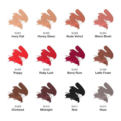 KISS NEW YORK Professional Rich Pigmented Lipstick, Smooth Satin Finish, Long Lasting, Infused with Shea Butter and Vitamin E (Warm Blush)