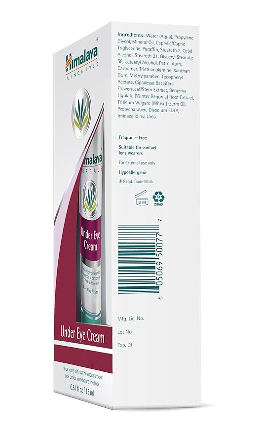 Himalaya Under Eye Cream,Visibly Diminishes the Appearence of Dark Circles 0.51oz/15ml
