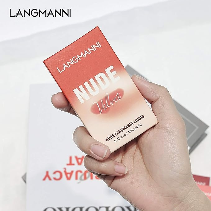 LANGMANNI Matte Liquid Lipstick Makeup Set Velvety Liquid LANGMANNI