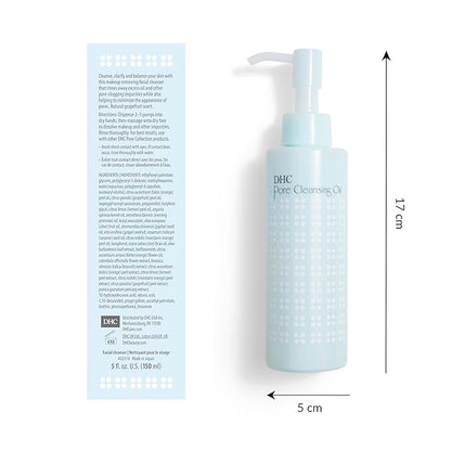 DHC Pore Cleansing Oil, Facial Cleansing Oil, Makeup Remover, Unclog Pores, Residue-Free, Ideal for Oily and Acne Prone Skin, Fragrance and Colorant Free, 5 fl. oz.