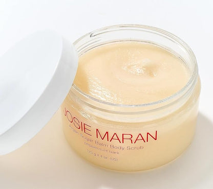 Josie Maran Argan Sugar Body Scrub Trio - 3-Piece Body Care Set - Softens, Smoothes & Hydrates Dry Skin - Includes Scents Sweet Clementine, Peppermint Bark & Sweet Cranberry (3 Count)