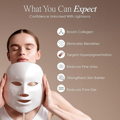 Project E Beauty Skin Rejuvenation Photon Mask | LED Face Mask Light Therapy Red Blue Light Anti-Aging Wrinkle Spa Facial Treatment Home Skincare Mask