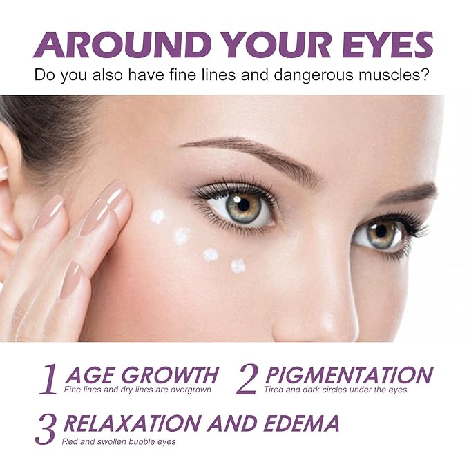 Eye Serum Under Eye Cream, Dark Circle and Puffiness Treatment - Hydrating Eye Cream for Wrinkles, Reduce Fine Lines, Bags Under Eyes