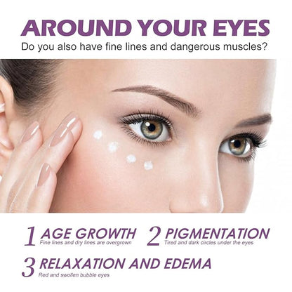 Eye Serum Under Eye Cream, Dark Circle and Puffiness Treatment - Hydrating Eye Cream for Wrinkles, Reduce Fine Lines, Bags Under Eyes