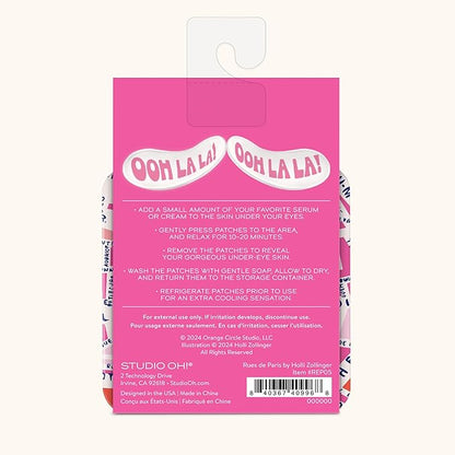 Studio Oh! Reusable Under-Eye Patches, Puffy Eyes Treatment and Under Eye Masks Skincare, 100% Silicone Eye Patches, Pairs with Favorite Serums or Creams, Rues de Paris