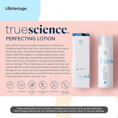LifeVantage Face Lotion (100ml) TrueScience Perfecting Lotion,Adds Radiance to Your Dry Skin w/Hybrid Serum-Facial Lotion & Nrf2 actives