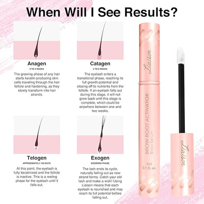 Eyebrow Growth Serum (3ml) Brow Serum for Thicker, Fuller, Healthier Brows - Premium Vegan & Cruelty-Free to Grow Eyebrows - Suero Para Cejas Crecimiento - 2 Month Supply, Women-Owned